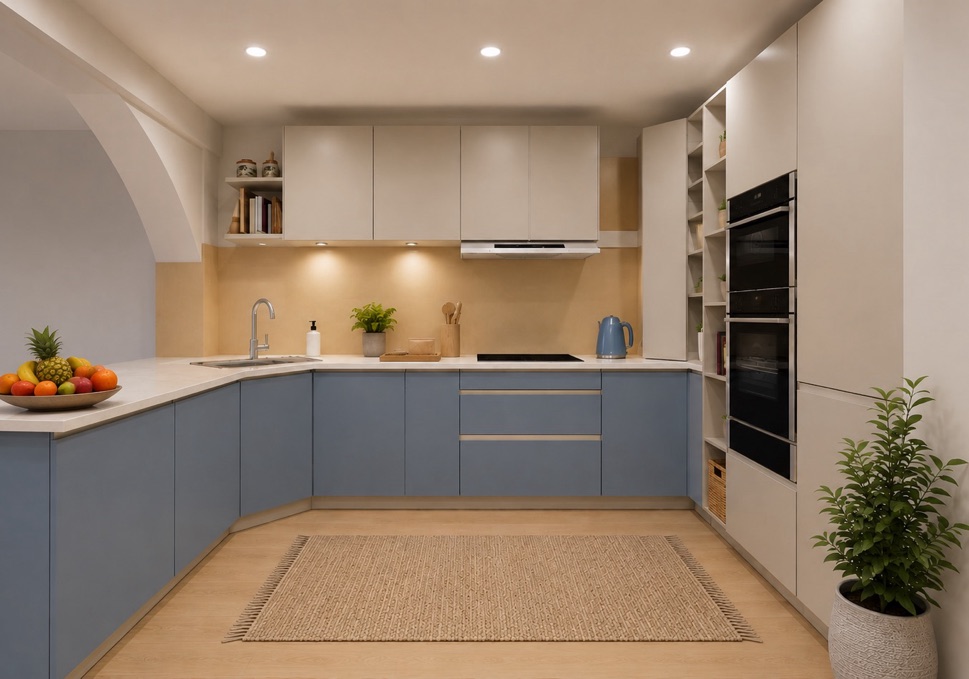 Cypress Blue & Clay Kitchen by Schmidt Winchester
